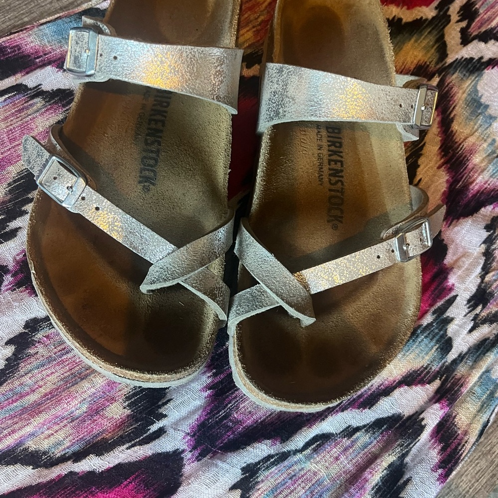 Birkenstock Tan Leather Footbed Sandals